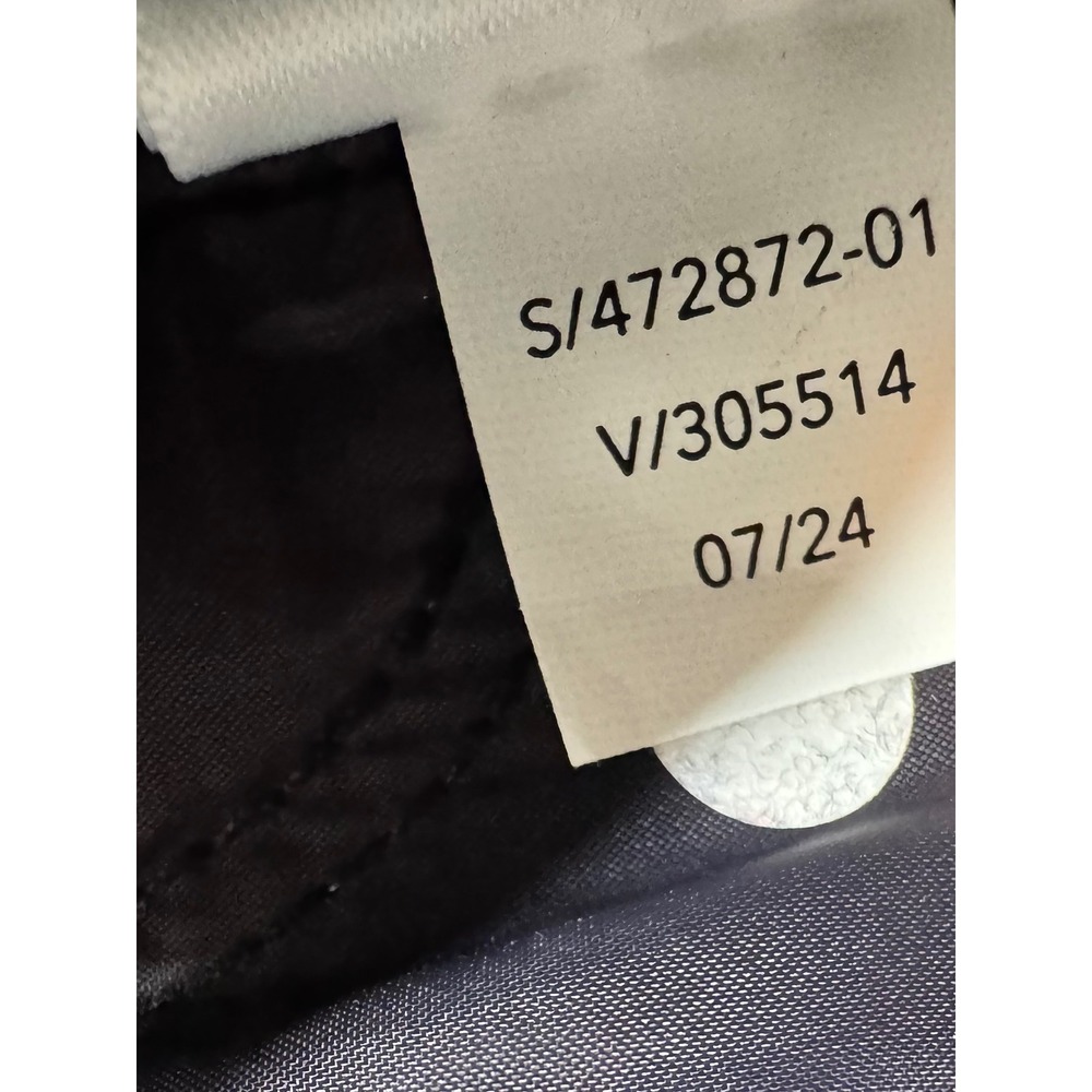 Athleta Fleece Hybrid Coat Black Sherpa Nylon Quilted Longline Funnel Neck Large - Picture 14 of 15